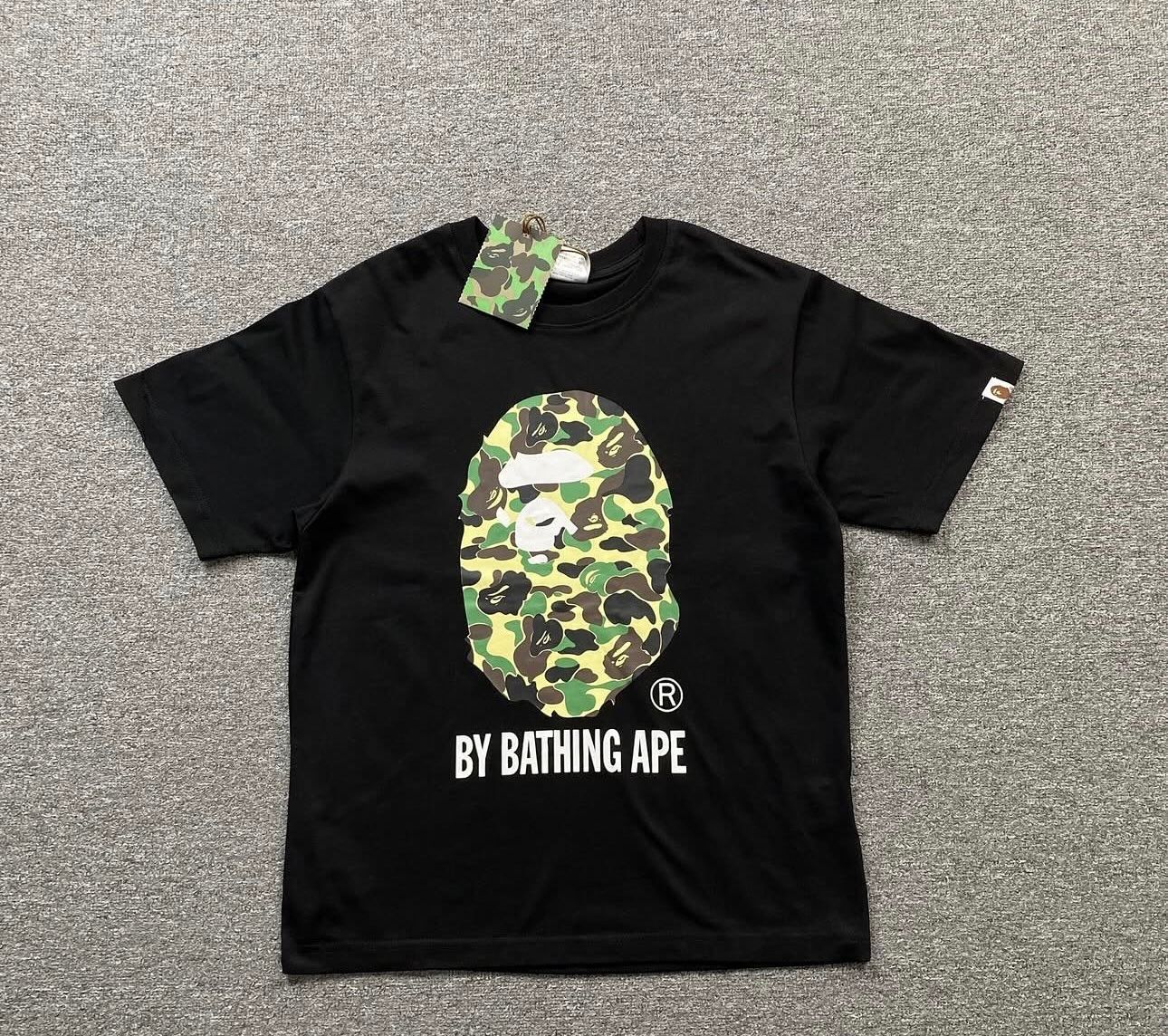 BAPE  Tee: GREEN ROSE GRIS