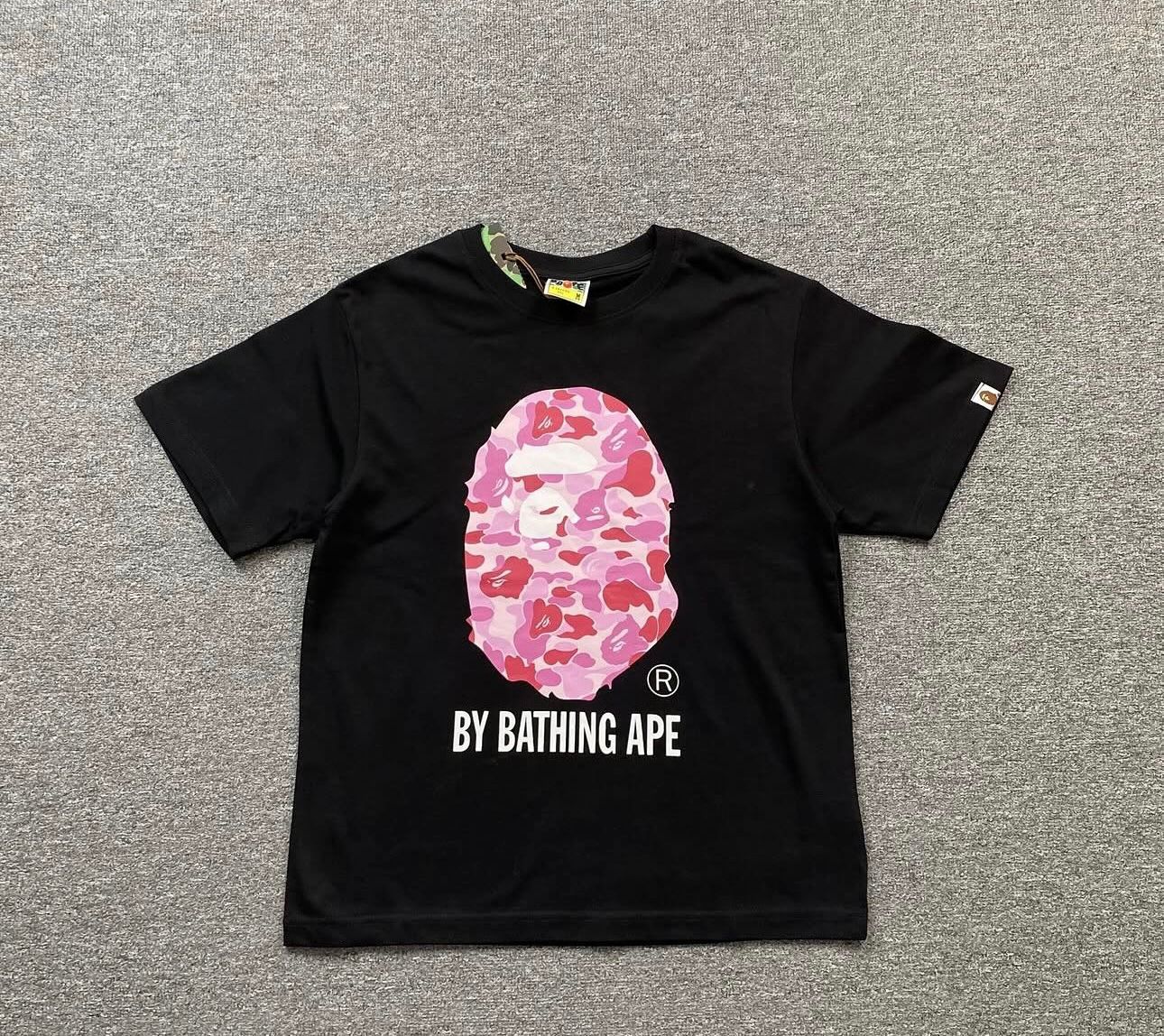 BAPE  Tee: GREEN ROSE GRIS